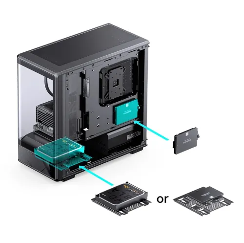 Case PC JONSBO M-ATX D200 Black – GPU 410mm| AIO 240mm| M-ATX